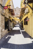 Greece, Rhodes, Old town, alley
