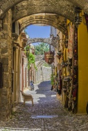 Greece, Rhodes, Old town, alley