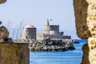 Greece, Rhodes, mole of Mandr...