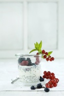Chia pudding with fresh fruit...