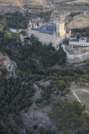 Spain, Segovia, aerial view o...