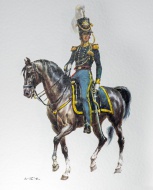 Officer on horseback in 1836 ...