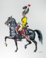 Officer on horseback in unifo...