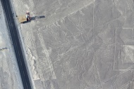Peru, Nazca, Aerial view of g...