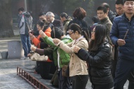 Believers with incense, praye...