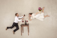 Hapy couple celebrating engag...