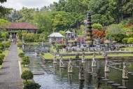 Ponds and fountains at Tirta ...