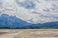 View over the drained and emp...