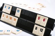 Rummikub tiles in rack, conce...