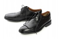 Pair black leather formal men...