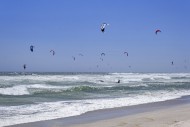Kitesurfers / kiteboarders at...