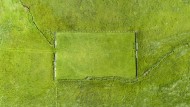 Aerial shot of a soccer field...
