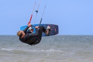 Kitesurfing showing kiteboard...