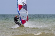 Recreational windsurfer in bl...