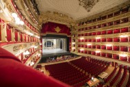 Inside illuminated Scala Thea...