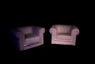 Illuminated Armchairs on Blac...