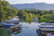 Tourist boats at Virpazar on ...