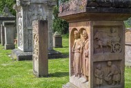 Reconstructed funeral pillars...