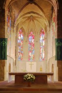 Interior view with altar and ...