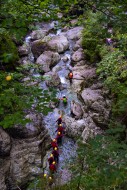Canyoning in a gorge in Allg�...
