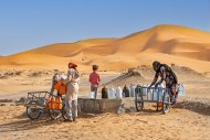 Moroccan Berber women collect...