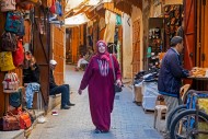 Moroccan Muslim woman wearing...