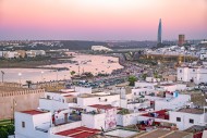 Aerial view over the river Bo...