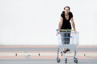 Woman with a Shopping Cart.