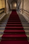 Staircase with Red Carpet in ...