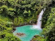 Majestic waterfall in the rai...