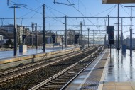 Empty train platform in the G...