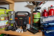 Emergency kit in cellar at ho...