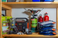 Emergency kit in cellar at ho...