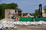Demolition work on a former b...