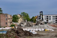 Demolition work on a former b...