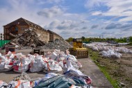 Demolition work on a former b...