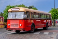 Red 1964 Van Hool 420 bus / a...