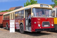 Red 1964 Van Hool 420 bus / a...