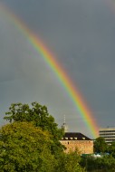Rainbow over the city of Augs...