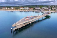 Aerial view over Seebrcke / ...