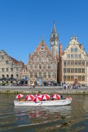 Tourists in tour boat on the ...