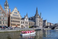 Tourists in tour boat on the ...