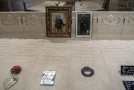 WWI necropolis with tombstone...