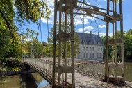Suspension bridge in park of ...