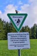 Bird sitting on a sign inform...