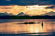 Sunset at Hopfensee in Allgu...