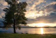 Sunset at Hopfensee in Allgu...