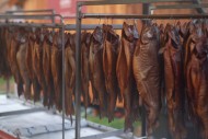 Range of freshly smoked fish