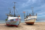Fishing boats beached on Thor...