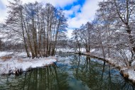 Winter floodplain landscape a...